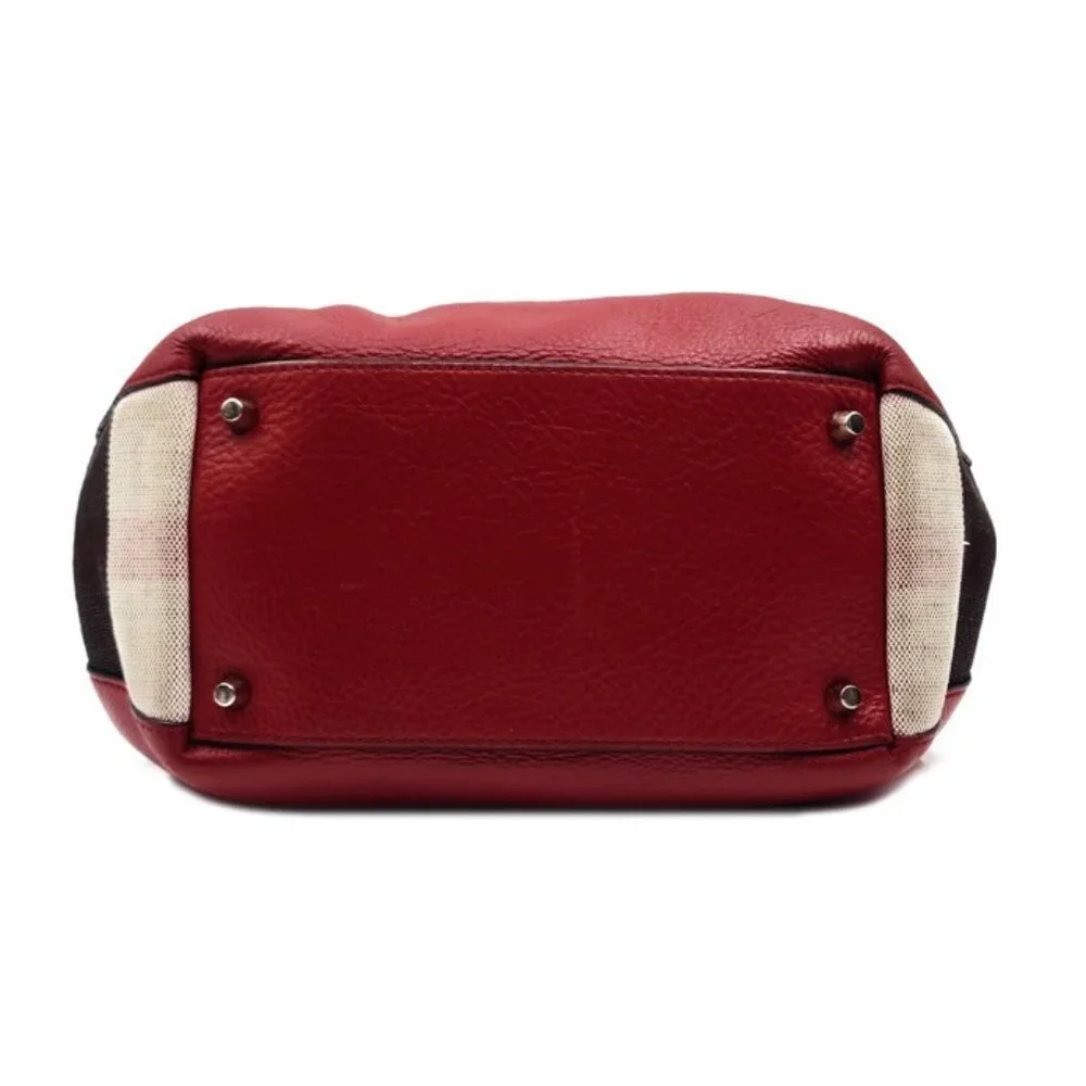 authentic BURBERRY Red Leather Crossbody Bag - Picture 5 of 11